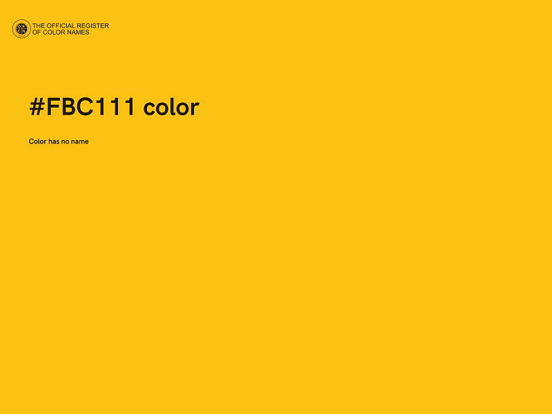 #FBC111 color image