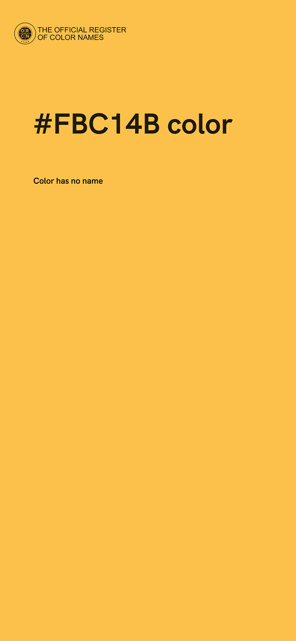 #FBC14B color image