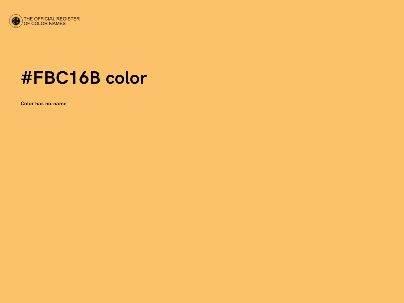 #FBC16B color image