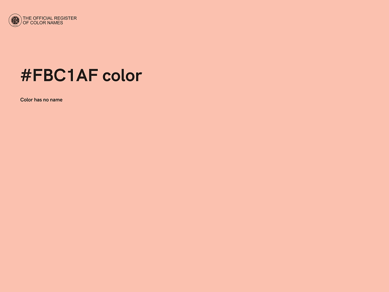 #FBC1AF color image