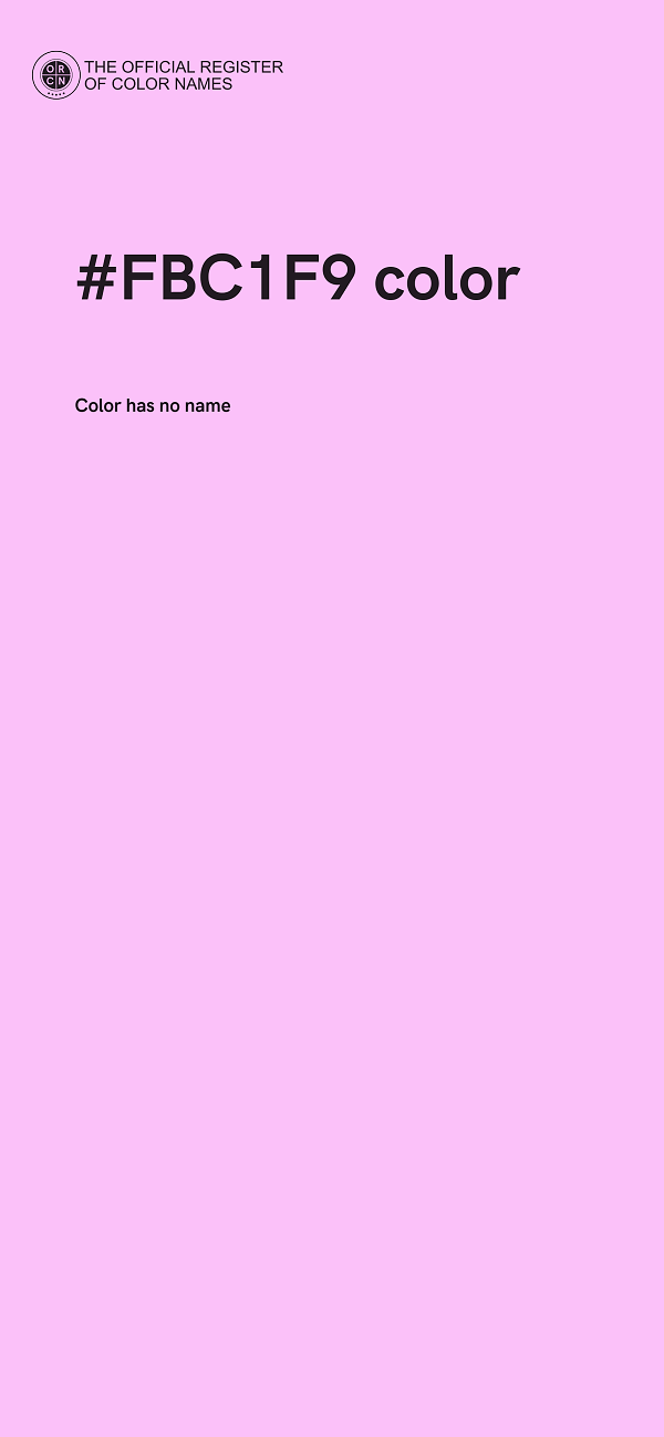 #FBC1F9 color image