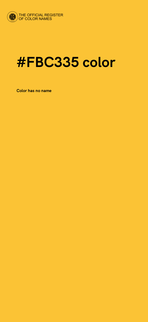 #FBC335 color image