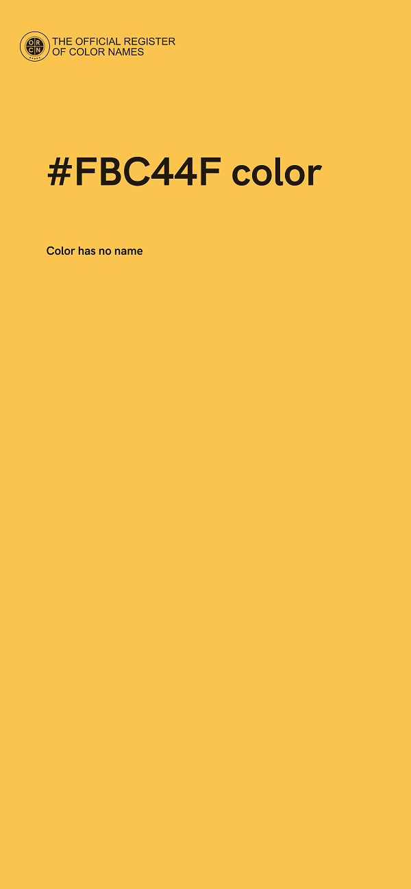 #FBC44F color image