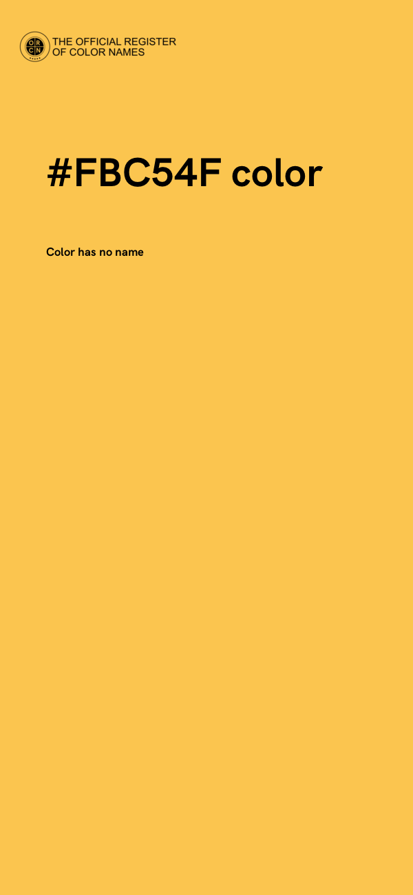 #FBC54F color image