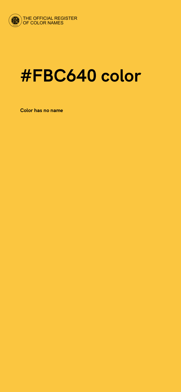 #FBC640 color image