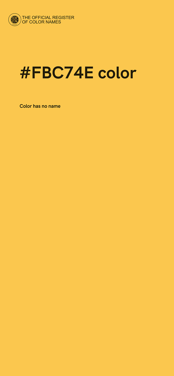 #FBC74E color image