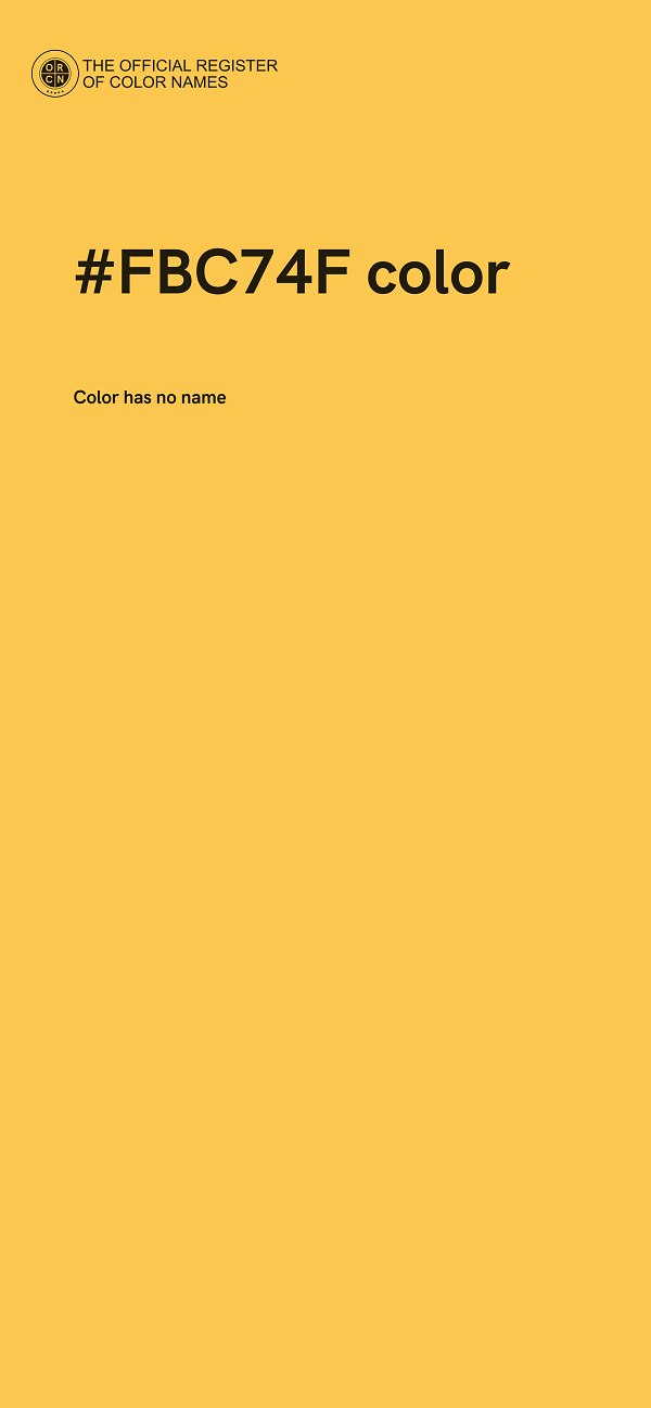 #FBC74F color image