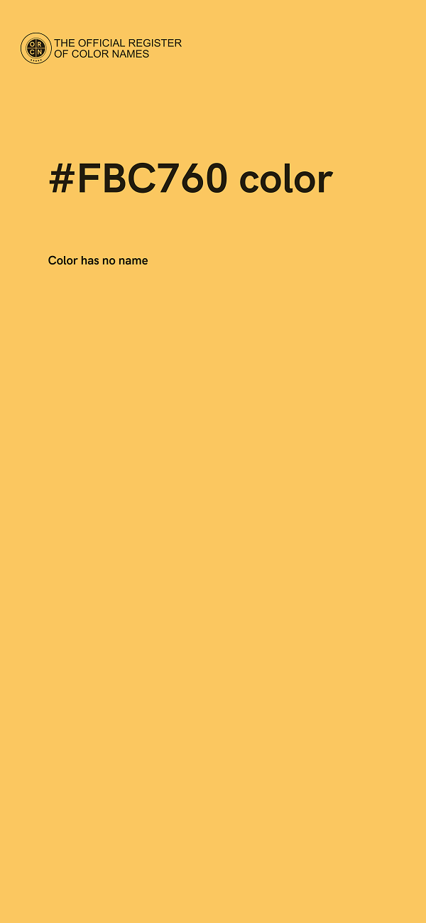 #FBC760 color image