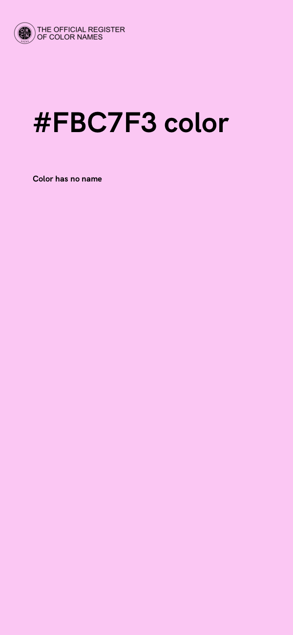 #FBC7F3 color image