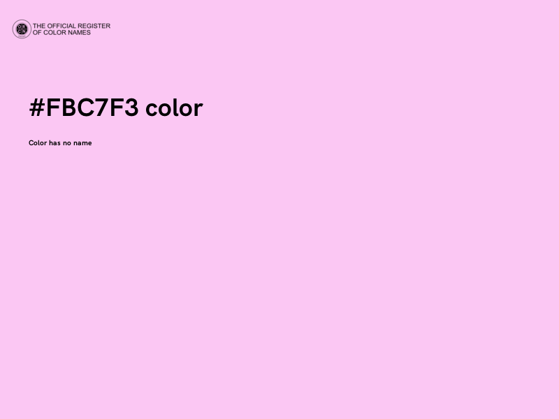 #FBC7F3 color image