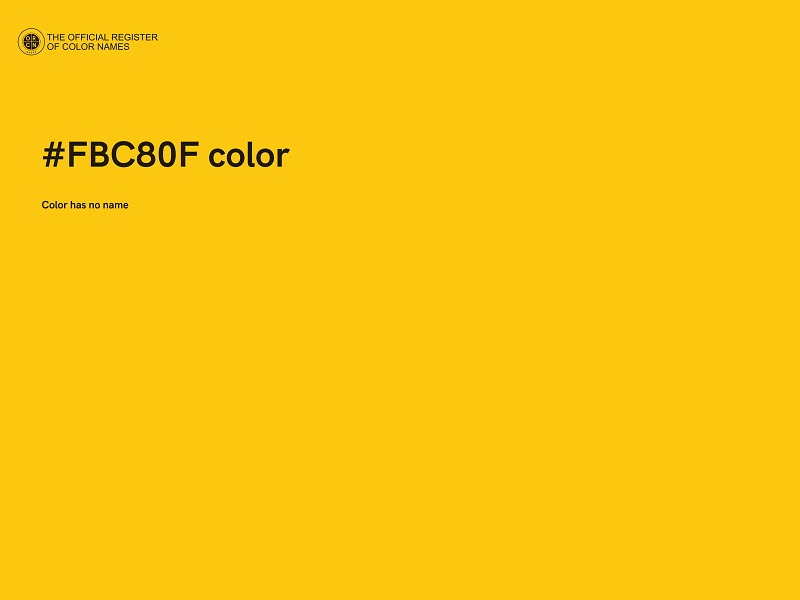 #FBC80F color image