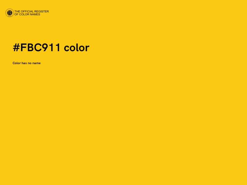 #FBC911 color image