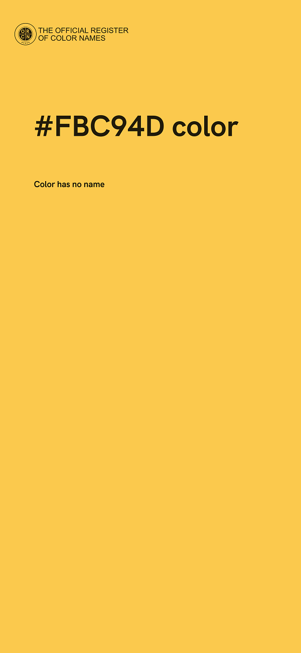 #FBC94D color image