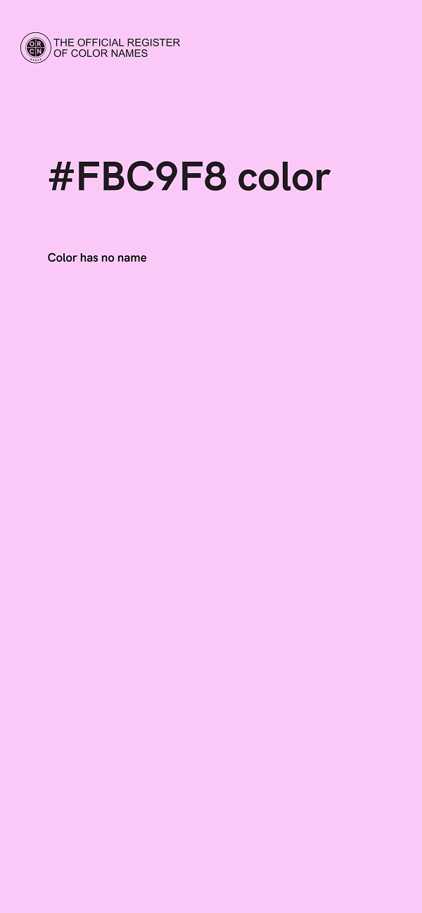 #FBC9F8 color image