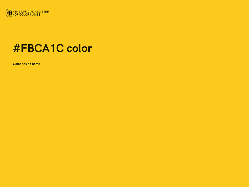 #FBCA1C color image