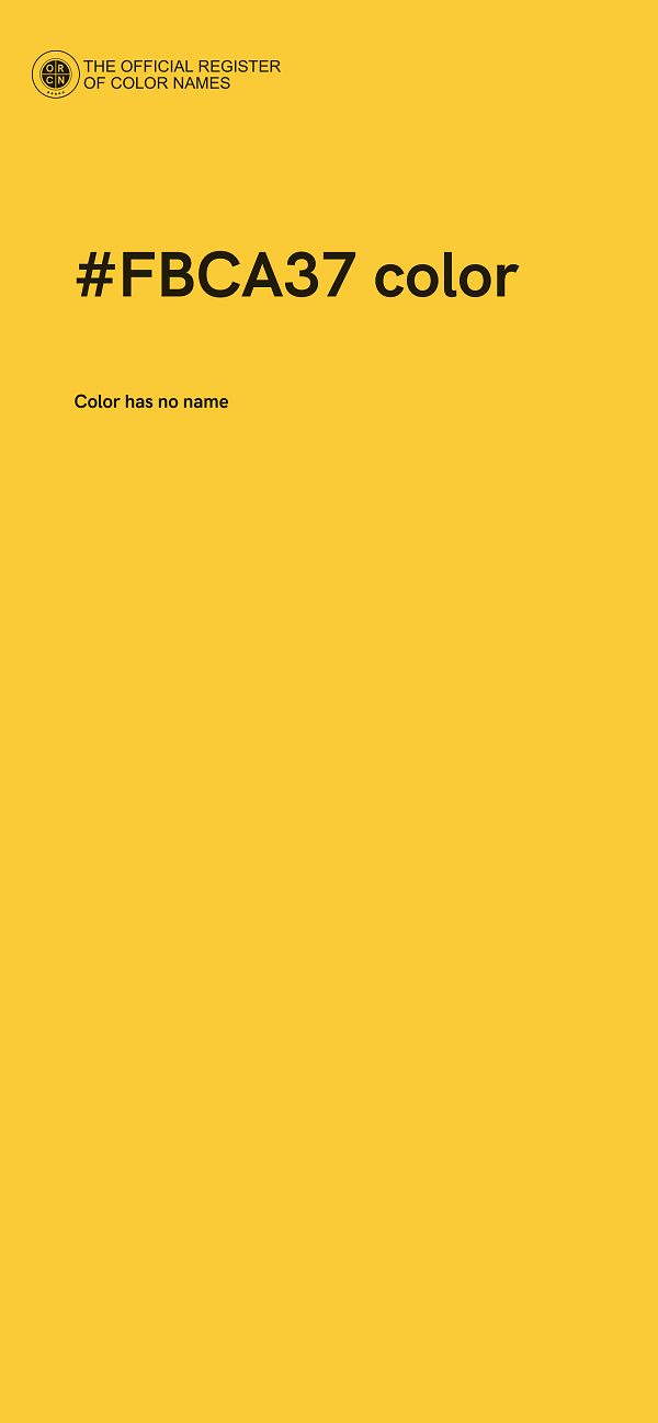 #FBCA37 color image