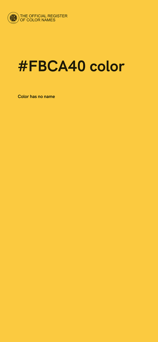 #FBCA40 color image