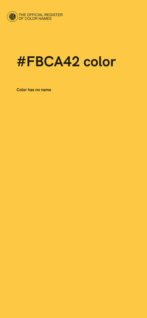 #FBCA42 color image