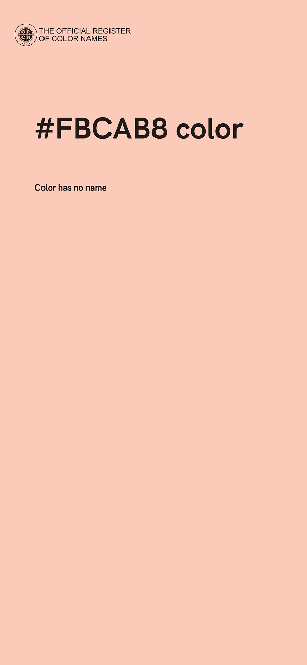 #FBCAB8 color image