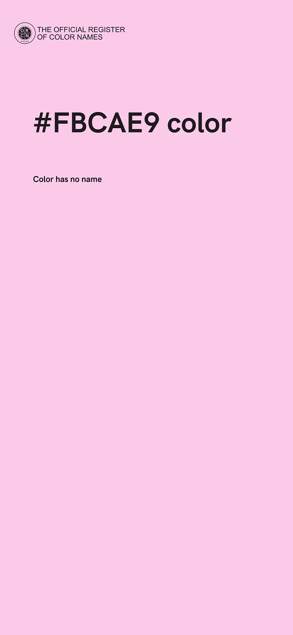 #FBCAE9 color image