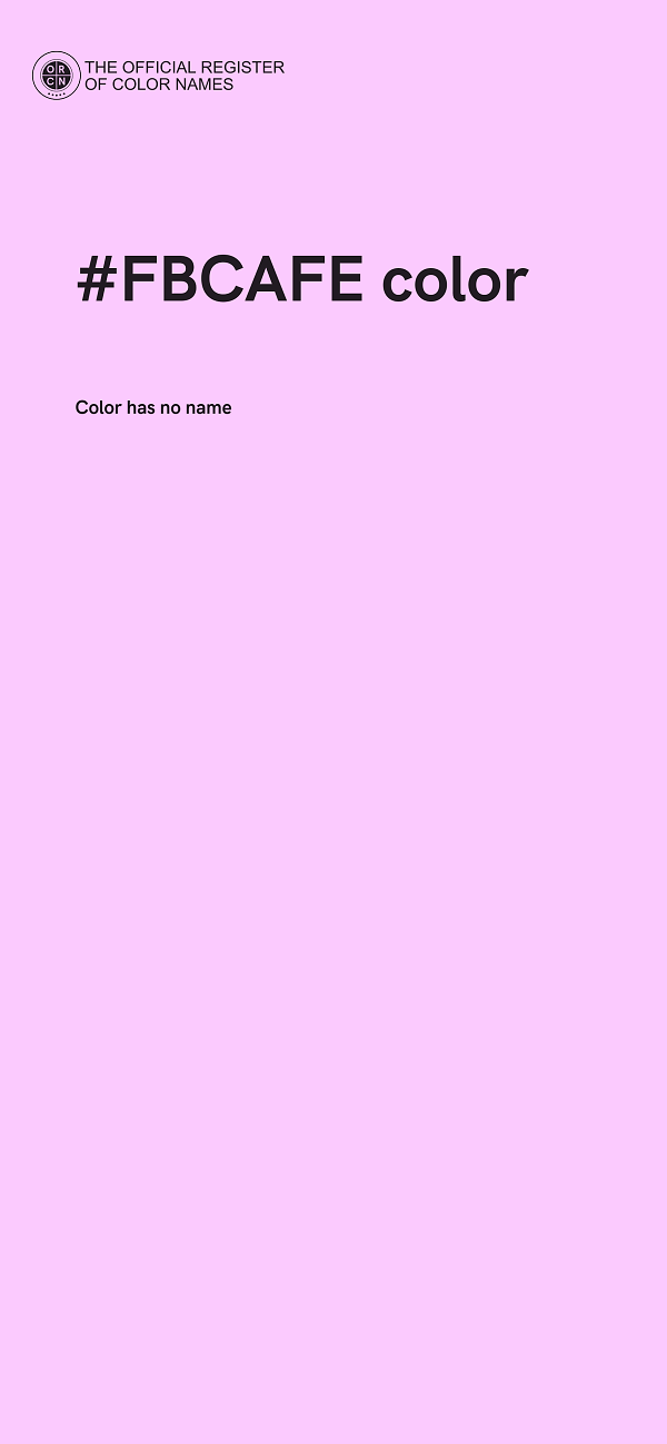 #FBCAFE color image