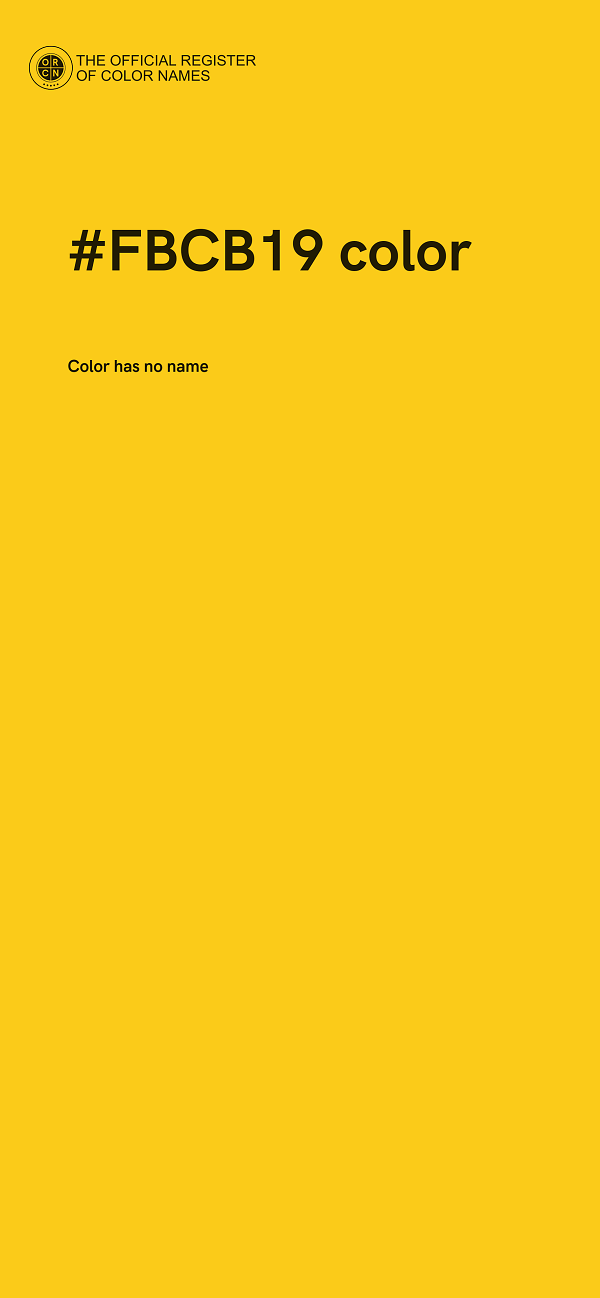 #FBCB19 color image
