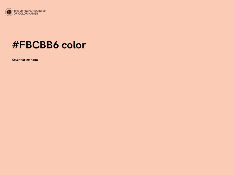 #FBCBB6 color image