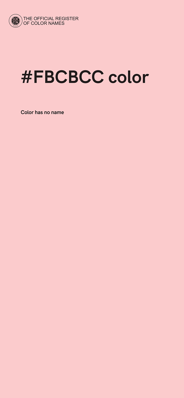 #FBCBCC color image