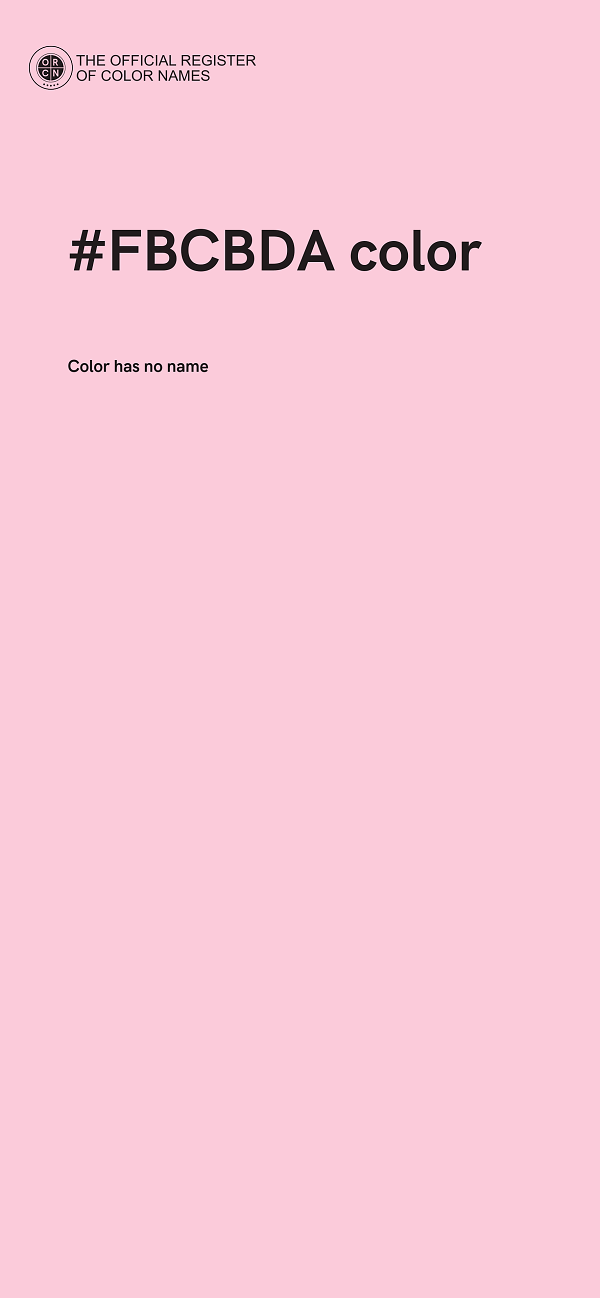 #FBCBDA color image