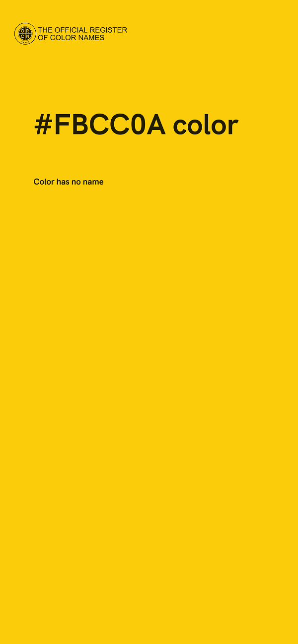 #FBCC0A color image