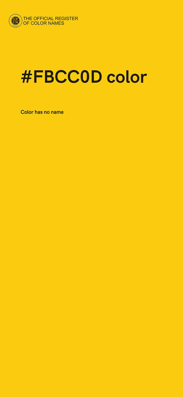 #FBCC0D color image