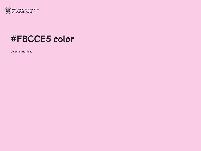 #FBCCE5 color image