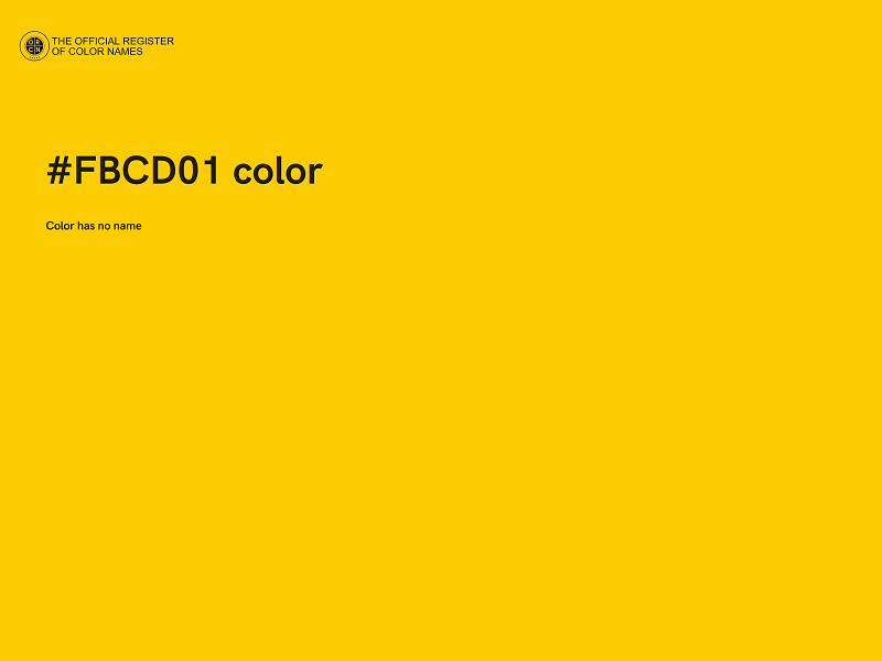 #FBCD01 color image
