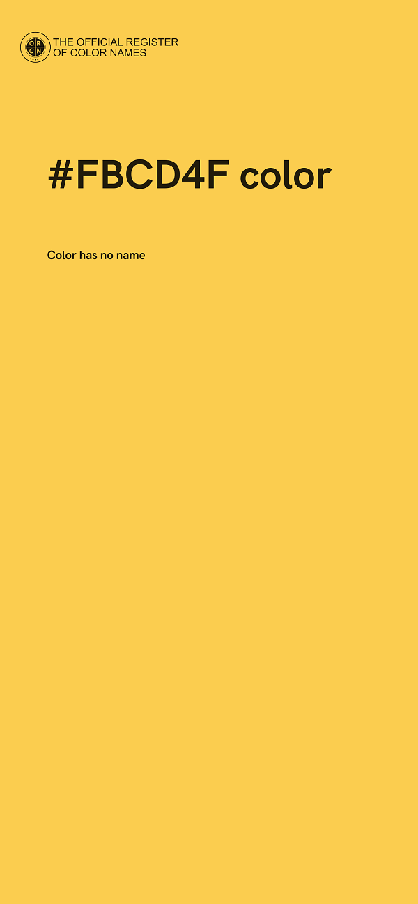 #FBCD4F color image