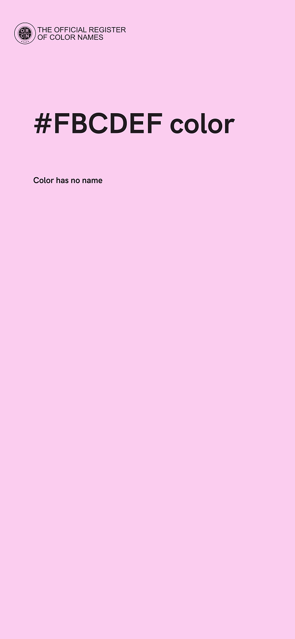 #FBCDEF color image