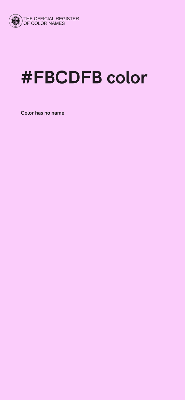 #FBCDFB color image