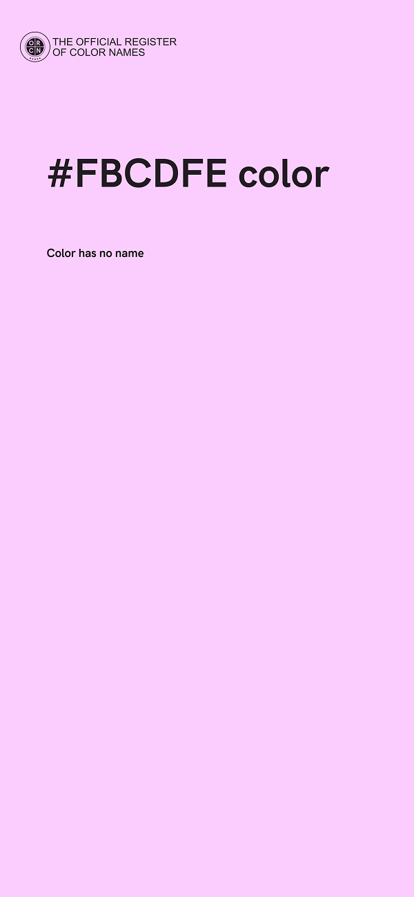 #FBCDFE color image