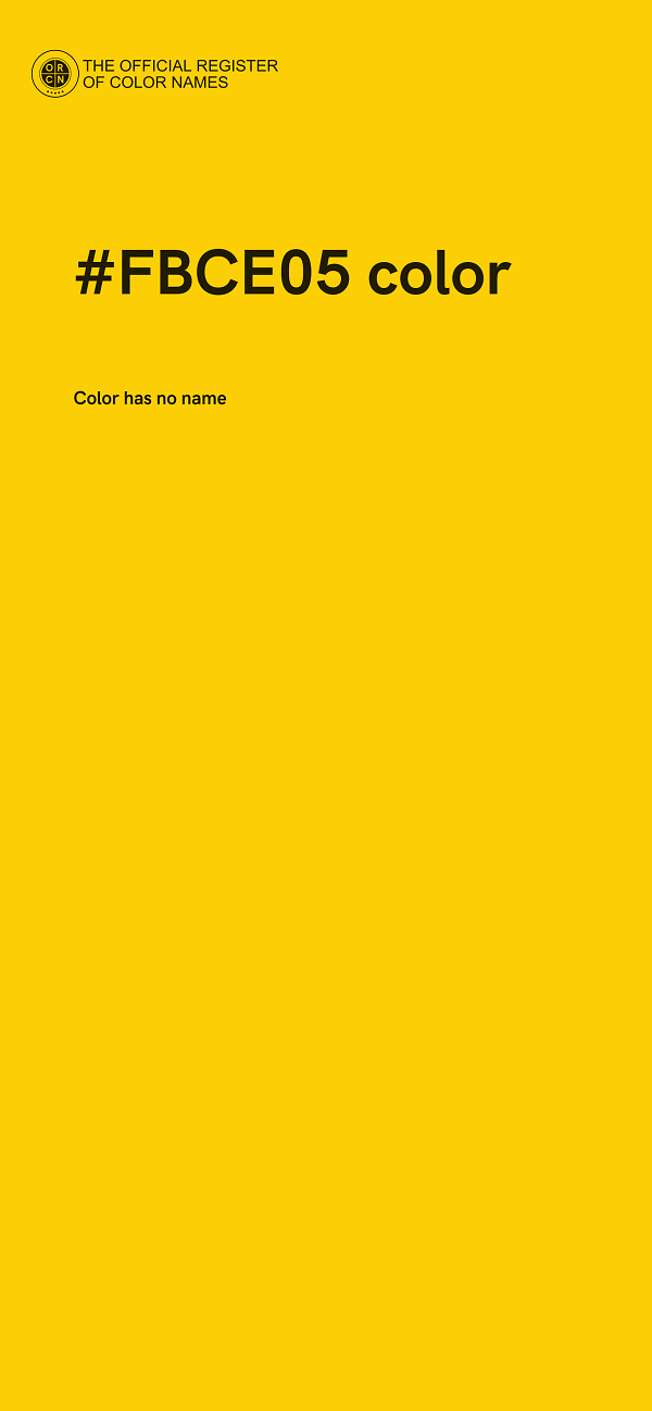 #FBCE05 color image