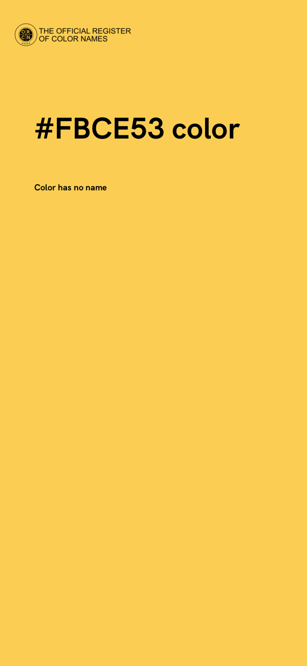 #FBCE53 color image