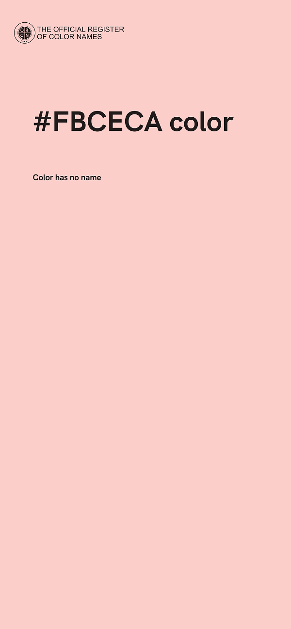 #FBCECA color image