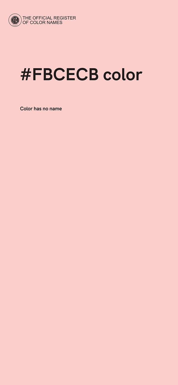 #FBCECB color image