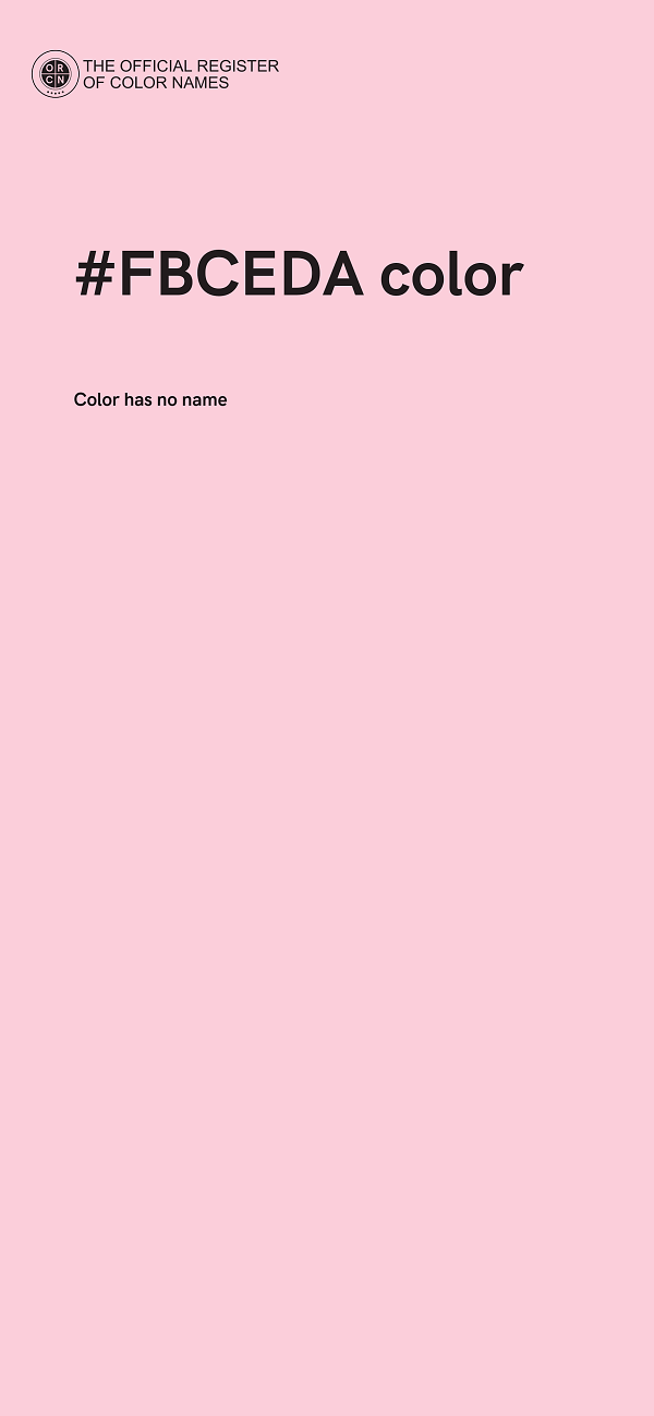 #FBCEDA color image