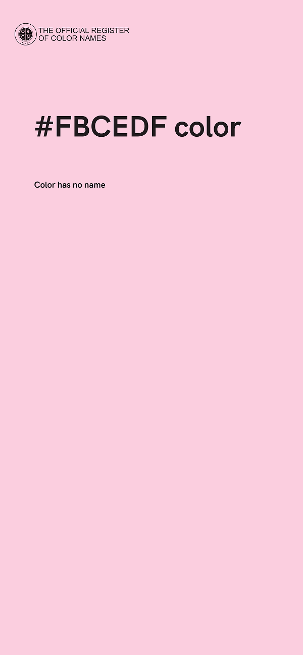 #FBCEDF color image