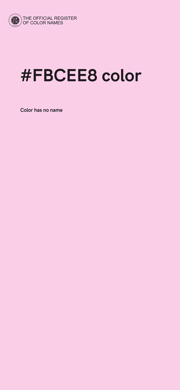 #FBCEE8 color image