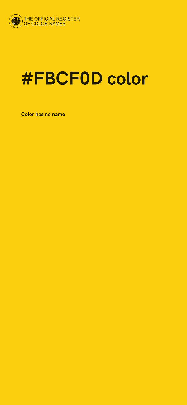 #FBCF0D color image