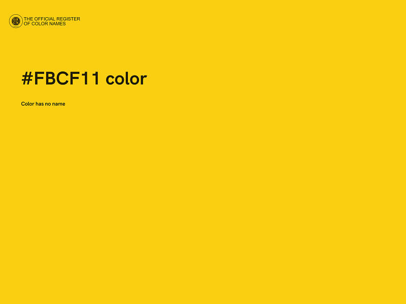 #FBCF11 color image