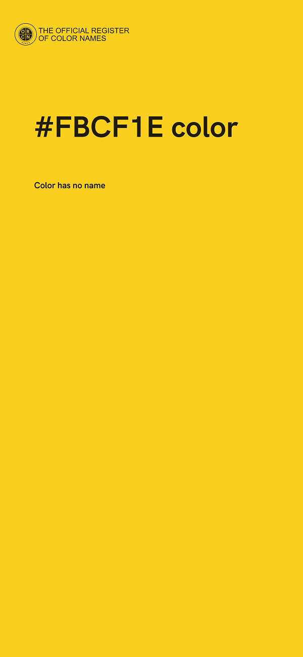 #FBCF1E color image
