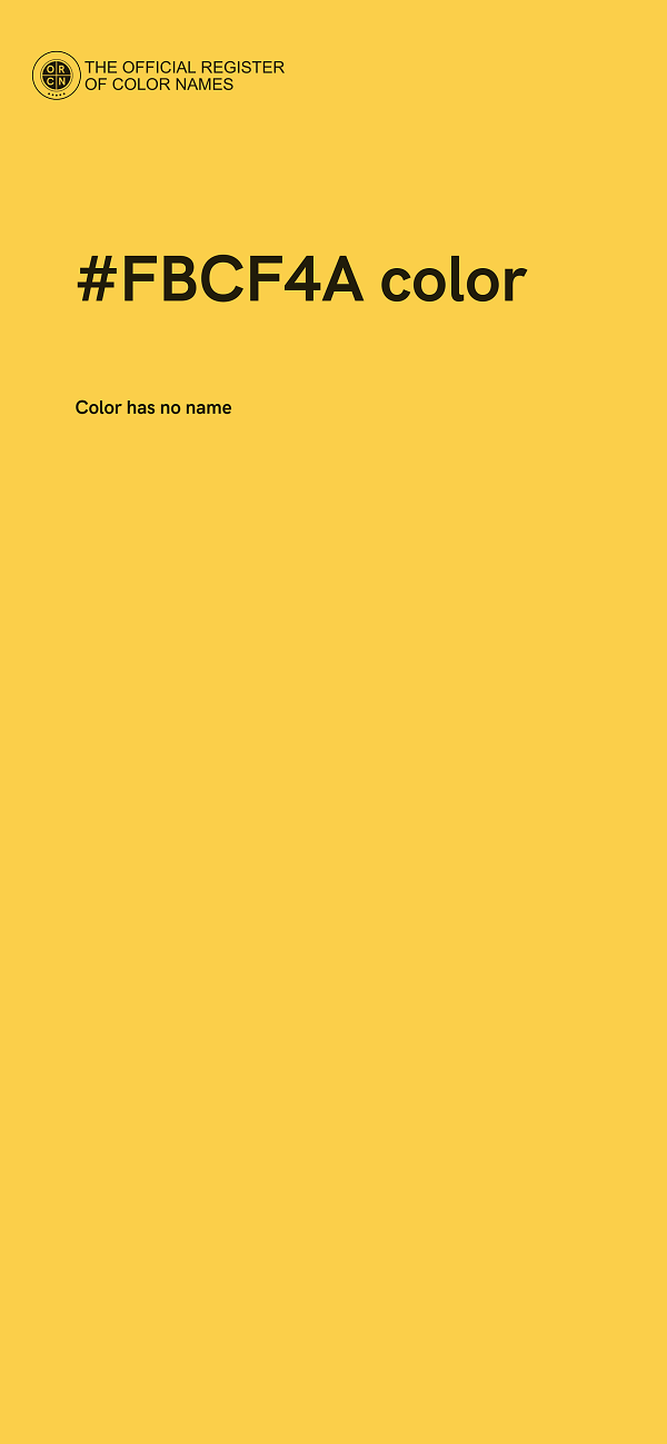 #FBCF4A color image