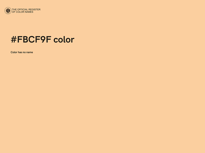 #FBCF9F color image