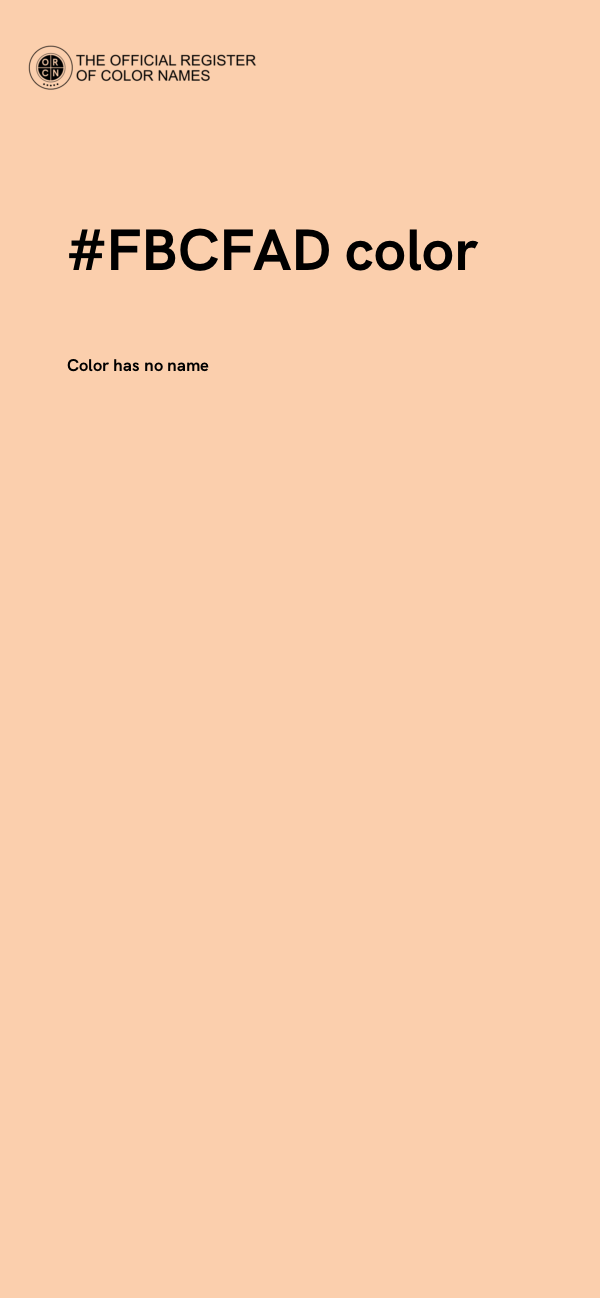 #FBCFAD color image